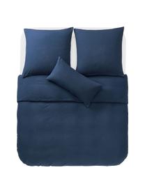 Flanell-Bettdeckenbezug Biba aus Baumwolle in Marineblau, Webart: Flanell Flanell ist ein k, Marineblau, B 200 x L 200 cm