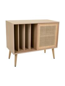 Open dressoir Cayetana van hout, Frame: gefineerd MDF, Poten: gelakt bamboehout, Bruin, B 80 cm x H 67 cm