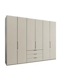 Drehtürenschrank Monaco, 6-türig, Korpus: Mitteldichte Holzfaserpla, Griffe: Metall, beschichtet, Champagnerfarben, B 295 x H 216 cm