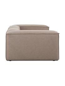 Sofa modułowa Lennon (3-osobowa), Tapicerka: 100% poliester Dzięki tka, Stelaż: lite drewno sosnowe, cert, Nogi: tworzywo sztuczne, Brązowa tkanina, S 238 x G 119 cm