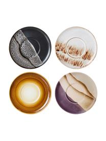 Sous-tasses 70's, 4 élém., Grès cérame, Multicolore, Ø 13 cm
