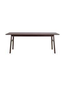 Verlängerbarer Esstisch Nagano aus Eichenholz, 205 - 255 x 95 cm, Tischplatte: Mitteldichte Holzfaserpla, Beine: Massives Eichenholz, lack, Holz, B 205 x T 95 cm