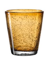 Bicchierie acqua con bolle d'aria Burano 6 pz, Vetro, Giallo, Ø 9 x Alt. 19 cm, 330 ml