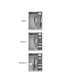 Modulaire draaideurkast Leon in grijs, 150 cm breed, diverse varianten, Frame: spaanplaat, FSC-gecertifi, Hout, grijs, Basis interieur, hoogte 200 cm