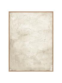 Handgemaltes Leinwandbild Simple Living mit Holzrahmen, Bild: Acrylfarbe, Rahmen: Eichenholz, beschichtet, Beige, B 92 x H 120 cm