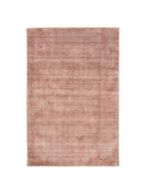 Alfombra artesanal de viscosa Jane, Parte superior: 100% viscosa, Reverso: 100% algodón El material , Terracota, An 160 x L 230 cm (Tamaño M)