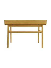 Ausziehbarer Schreibtisch Carteret, 115 x 44 - 68 cm, Beine: Eichenholz, massiv, FSC®-, Tischplatte: Spanplatte mit Eichenholz, Hellbraun, B 115 x H 84 cm