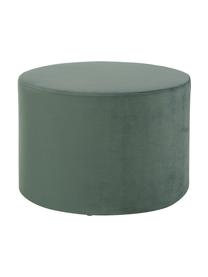 Pouf en velours Daisy, Velours vert, Ø 54 x haut. 38 cm