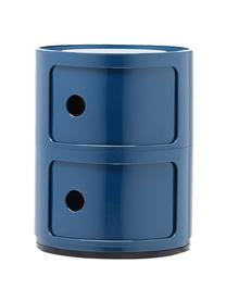 Stolik pomocniczy Componibili, 2 moduły, Tworzywo sztuczne z certyfikatem Greenguard, Niebieski, Ø 32 x W 40 cm