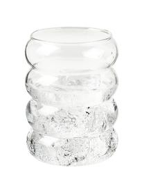 Bicchiere acqua in vetro soffiato Lalo 4 pz, Vetro borosilicato, Trasparente, Ø 8 x Alt. 10 cm