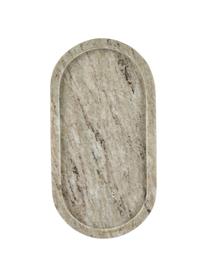 Dekorativní tác z mramoru Oval, Mramor, Béžová, mramorovaná, Š 28 cm, H 15 cm