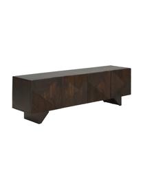 Credenza bassa in legno di mango massiccio con ante Louis, Legno di mango, Larg. 180 x Alt. 55 cm
