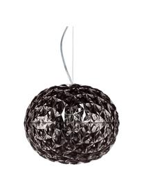 Lampada a sospensione a LED con disco diffusore Planet, Paralume: tecnopolimero termoplasti, Baldacchino: alluminio pressofuso, lac, Grigio scuro, Ø 31 x Alt. 27 cm