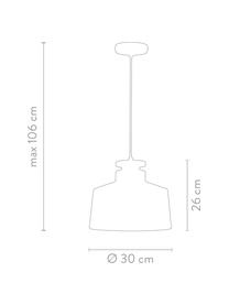 Závesná lampa v škandinávskom štýle Malmö, Biela, Ø 30 x V 26 cm