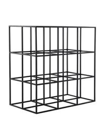 Weinregal Vinnie für 9 Flaschen, Metall, lackiert, Schwarz, matt, B 37 x H 37 cm