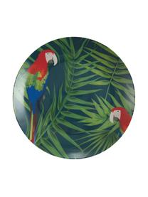 Súprava riadu z porcelánu Parrot Jungle, pre 6 osôb (18 dielov), Porcelán, Zelená, viac farieb, vzorovaná, Súprava s rôznymi veľkosťami