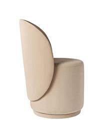 Samt-Polsterstuhl Zeyno, Samt (100 % Polyester), Samt Dunkelbeige, B 54 x H 82 cm