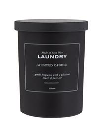 Vonná svíčka Laundry (čerstvé prádlo), Černá, bílá, Ø 8 cm, V 10 cm