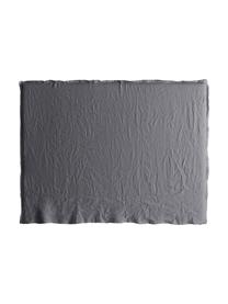 Leinen-Kopfteil Palma, Bezug: 100 % Leinen, Webstoff Dunkelgrau, B 180 x H 122 cm