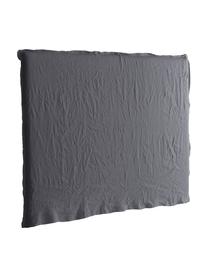 Leinen-Kopfteil Palma, Bezug: 100 % Leinen, Webstoff Dunkelgrau, B 180 x H 122 cm