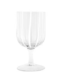 Mondgeblazen rode wijnglazen Mizu, 2 stuks, Glas, Transparant, wit, Ø 8 x H 15 cm, 350 ml