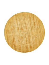 Tapis rond en viscose tissé main Jane, Jaune moutarde, Ø 150 cm (taille M)