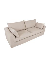 Divano 3 posti Zach, Rivestimento: polipropilene Il rivestim, Piedini: plastica, Tessuto beige, Larg. 224 x Prof. 90 cm