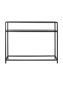 Metall-Konsole Neptun mit Ablage, Metall, pulverbeschichtet, Schwarz, B 100 x H 79 cm