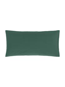 Poszewka na poduszkę z perkalu bawełnianego Elsie, 2 szt., Ciemny zielony, S 40 x D 80 cm