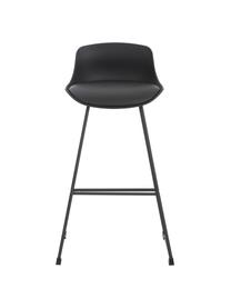 Taburete alto de cuero sintético Tina , 2 uds., Tapizado: cuero sintético (poliuret, Patas: metal con pintura en polv, Negro, An 49 x F 50 cm