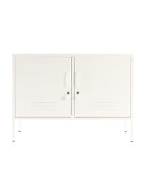 Metall-Sideboard Mustard mit Türen, Stahl, pulverbeschichtet, Cremeweiß, B 100 x H 72 cm