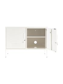 Metall-Sideboard Mustard mit Türen, Stahl, pulverbeschichtet, Cremeweiß, B 100 x H 72 cm