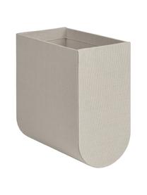 Scatola portaoggetti fatta a mano Curved, Rivestimento: 100% cotone, Greige, Larg. 12 x Alt. 22 cm