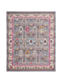 Teppich Vintage Kashan mit buntem Vintagemuster, Flor: 100% Polypropylen, Blau- und Pinktöne, B 120 x L 180 cm (Größe S)