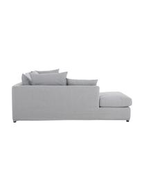 Grand canapé d'angle Zach, Tissu gris, larg. 300 x prof. 213 cm, méridienne à gauche