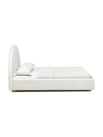 Čalouněná bouclé postel Ebba, Krémově bílá, Š 140 cm, D 200 cm