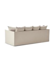 Bank Mila (3-zits), Bekleding: 100% polyester Met 100.00, Frame: dennenhout, vezelplaat, s, Geweven stof lichtgrijs, B 220 x H 85 cm