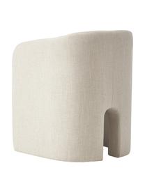Chaise à accoudoirs Mairo, Tissu beige, larg. 62 x haut. 77 cm