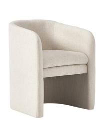 Chaise à accoudoirs Mairo, Tissu beige, larg. 62 x haut. 77 cm