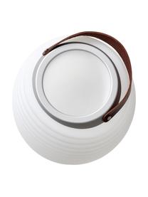 Mobilna lampa zewnętrzna LED z głośnikiem i chłodziarką na butelki Synergy, Biały, brązowy, Ø 41 x W 72 cm