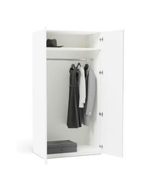 Armario modular Leon, 2 puertas (100 cm), diferentes variantes, Estructura: aglomerado con certificad, Blanco, Interior Classic (An 100 x Al 200 cm)