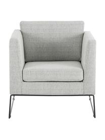 Sillón clásico Milo, Tapizado: 52% poliéster, 48% poliac, Estructura: madera de pino, de abeto,, Tejido gris, An 77 x F 75 cm