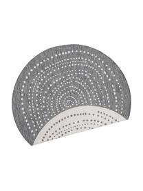 Runder In- & Outdoor-Wendeteppich Bali, 100% Polypropylen, Grau, Cremeweiß, Ø 140 cm (Größe M)
