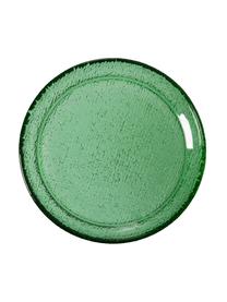 Skleněné snídaňové talíře The Emeralds, 2 ks, Sklo, Zelená, Ø 21