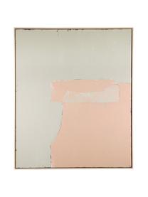Gerahmtes Leinwandbild Olivia, Bild: Leinwand, Farbe, Rahmen: Eschenholz, Cremefarben, Rosa, B 100 x H 120 cm
