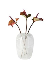 Ręcznie wykonany wazon ze szkła Helvi, Szkło, Biały, półtransparentny, Ø 20 x W 30 cm