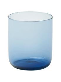 Verre à eau soufflé bouche bleu Bloom, 6 pièces, Verre, soufflé bouche, Bleu, Ø 7 x haut. 8 cm, 220 ml