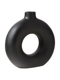 Design vaas Livo van keramiek in zwart, Keramiek, Zwart, Ø 5 x H 31 cm
