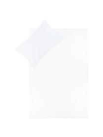 Parure copripiumino in raso di cotone Comfort, Bianco, 255 x 200 cm + 2 federe 50 x 80 cm