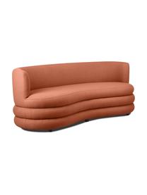 Designer bouclé bank Solomon (3-zits), Bekleding: 100% polyester, Frame: massief sparrenhout, FSC-, Poten: kunststof, Bouclé koraalrood, B 193 x D 92 cm